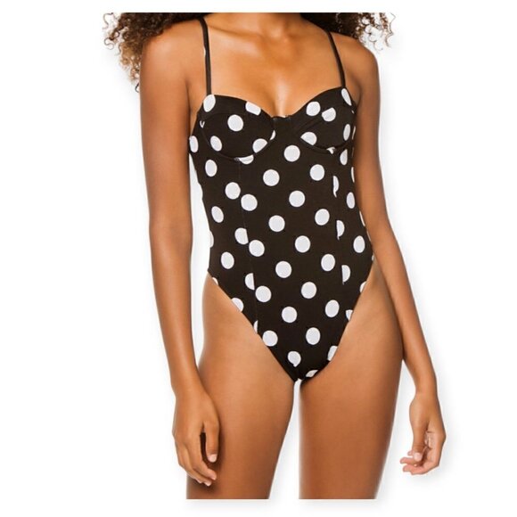 Mara‎ Hoffman Underwire One Piece Swimsuit SIze XS, Polkadot, NWT - Picture 1 of 15